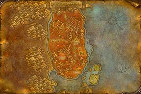 The Durotar map from World of Warcraft: Forever