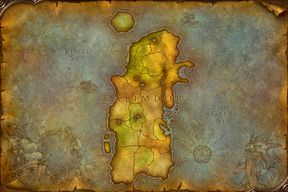 The Kalimdor map from World of Warcraft: Forever