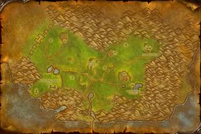 The Arathi Highlands map from World of Warcraft: Forever