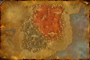 The Blasted Lands map from World of Warcraft: Forever