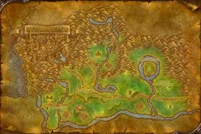 The Elwynn Forest map from World of Warcraft: Forever