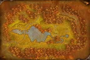 The Redridge Mountains map from World of Warcraft: Forever