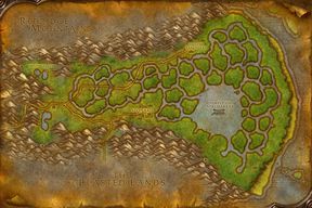 The Swamp of Sorrows map from World of Warcraft: Forever