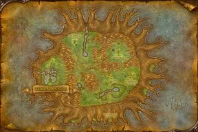 The Teldrassil map from World of Warcraft: Forever