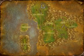 The Feralas map from World of Warcraft: Forever
