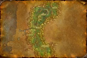 The Felwood map from World of Warcraft: Forever