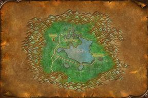 The Moonglade map from World of Warcraft: Forever