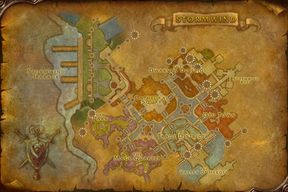 The Stormwind City map from World of Warcraft: Forever