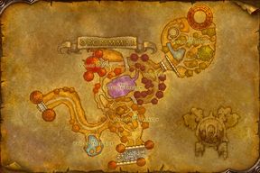 The Orgrimmar map from World of Warcraft: Forever