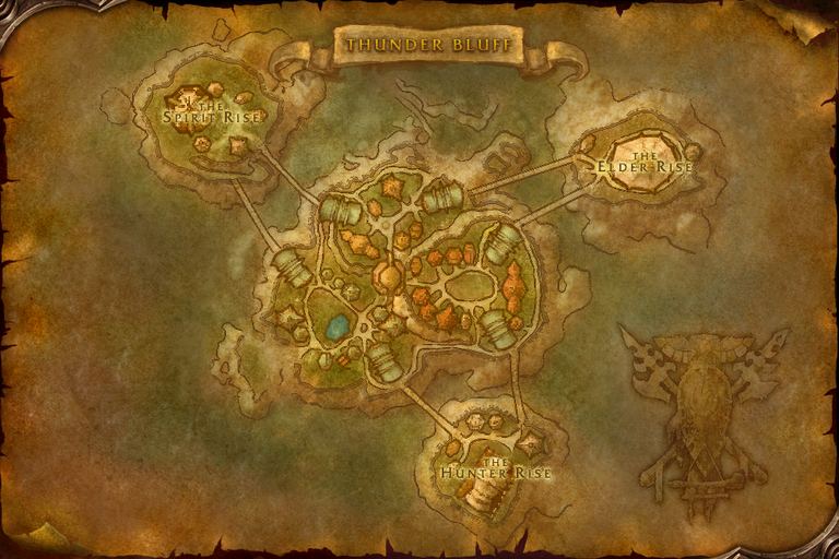 The Thunder Bluff map from World of Warcraft: Forever
