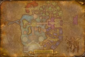 The Darnassus map from World of Warcraft: Forever