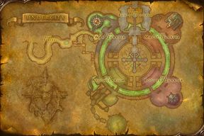 The Undercity map from World of Warcraft: Forever