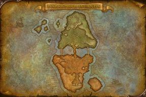 The Darkspear Islands map from World of Warcraft: Forever