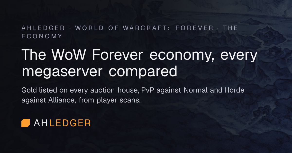 The WoW Forever economy: every megaserver compared · AHledger
