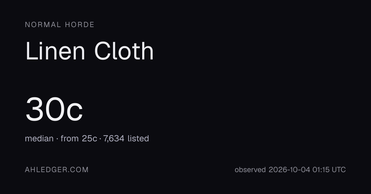 Linen Cloth on PvP Horde